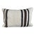 Turkish Hemp Pillow Cushion Natural Beige Black Pillow Cushion Cover 16" x 24" For Sale