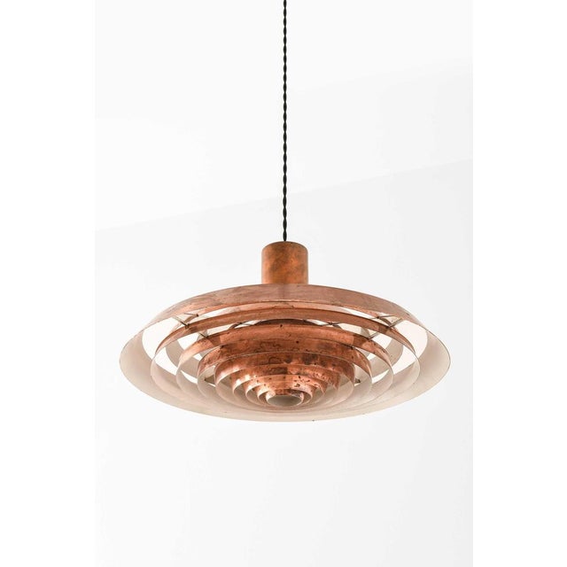 1950s Langelinie Pendant Lamp in Copper attributed to Poul Henningsen, 1950s For Sale - Image 5 of 12