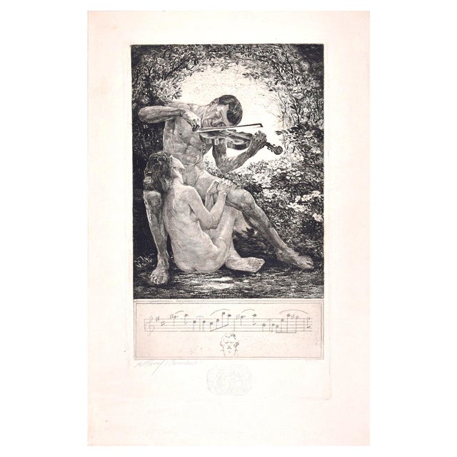 Bruno Héroux, Rosenlaube, Etching, 1909 For Sale
