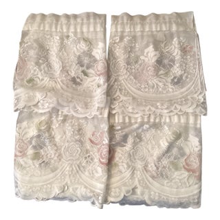 Four Vintage Lace Valances For Sale