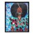 Ike E. Morgan Teal and Blue Toned Abstract Contemporary Portrait of a Lady in a Fro, 1984 For Sale