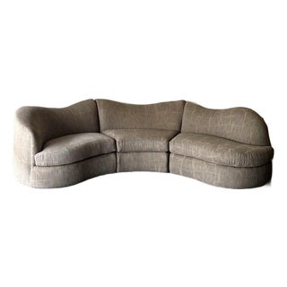1980s Postmodern Curved Sculptural Sectional For Sale