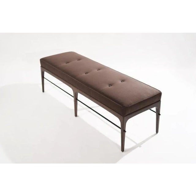 Linear Bench in Dark Wanut Series 60 by Stamford Modern For Sale - Image 4 of 12