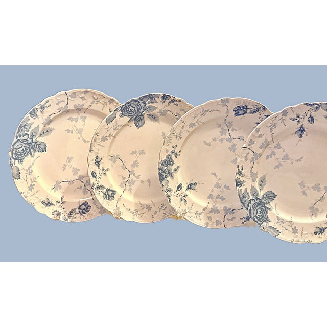 Blue and White Scalloped Plates - New With Tags, S/4 For Sale In New York - Image 6 of 11