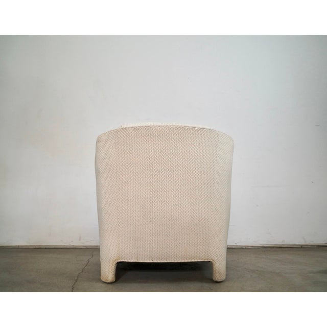Textile 1970’s Hollywood Regency Parsons Fully Upholstered Lounge Chair For Sale - Image 7 of 12