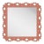 Fleur Home Garden District Satsuma Square Mirror in Red Earth, 30x30 For Sale