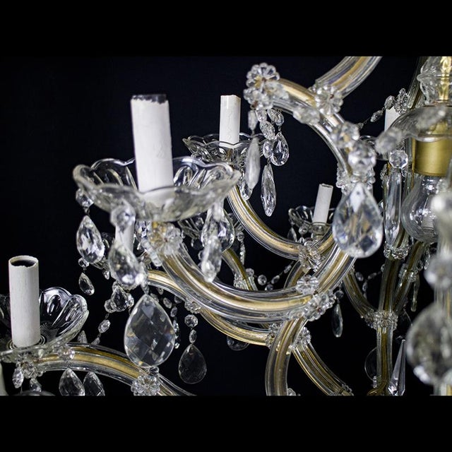 Maria Teresa Chandelier with 18 Lights in Bohemian Crystal, 1950s For Sale - Image 6 of 14