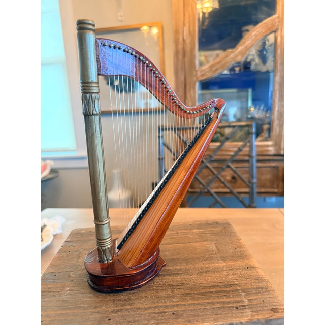 Miniature wooden harp would be a great gift for the musician in your life.