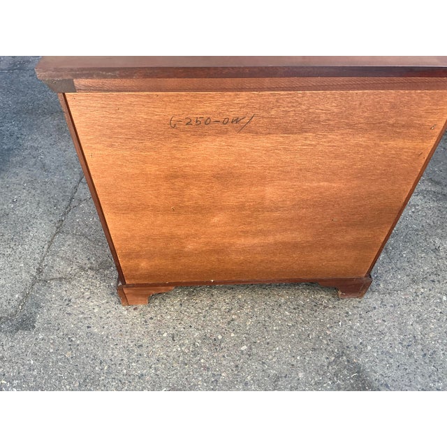 Red 1970s Craftique English Chippendale Style Mahogany Chest of Drawers For Sale - Image 8 of 8