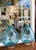 Pair of Arteriors Cerulean Blue Glass Tables Lamps For Sale In Los Angeles - Image 6 of 9