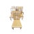 McGuire of CA leather and rawhide strapped dining chairs. Nice high back. Beige chenille fabric cushion, 1.5" thick. All...