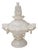 Asian Dragon Relief Carving White Stone Incense Holder Lidded Urn Ceremonial Vessel For Sale