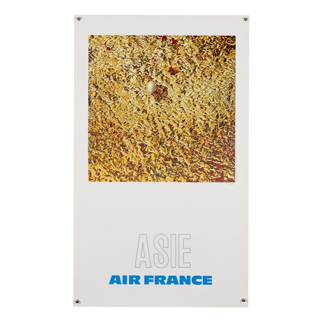 Air France Asia Travel Poster from Raymond Pagès, 1971 For Sale