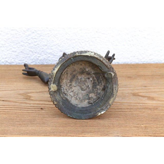 Brass Antique Oil Rubbed Bronze Celestial Aspara For Sale - Image 8 of 9