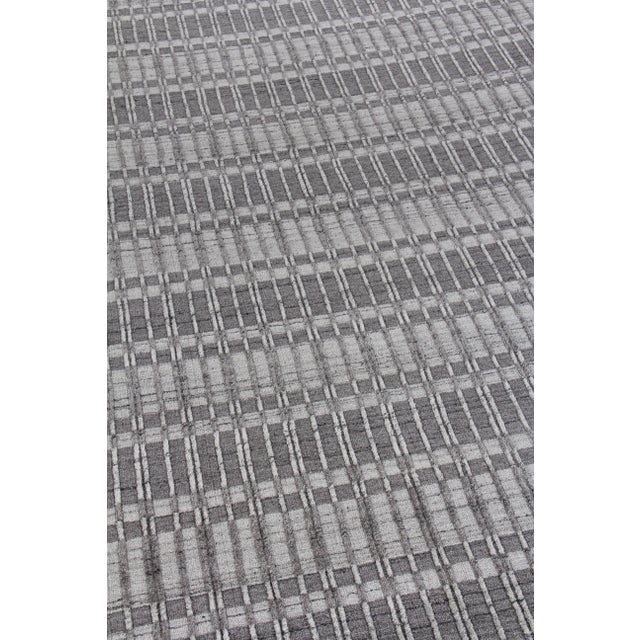 Exquisite Rugs Caudry Hand Loom Wool Dark Gray - 9'x12' For Sale In Los Angeles - Image 6 of 8