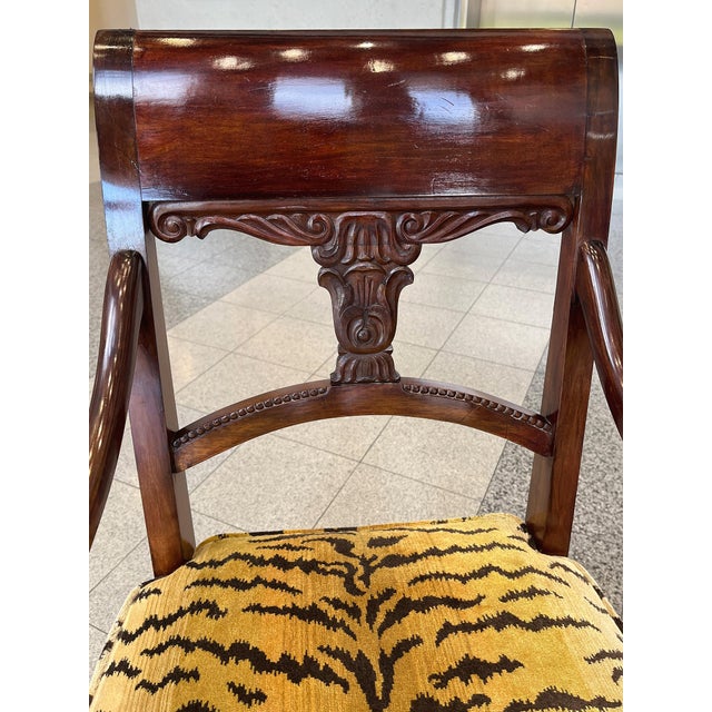 Early 20th Century Early 20th Century Danish Biedermeier Style Mahogany Armchairs - A Pair For Sale - Image 5 of 13