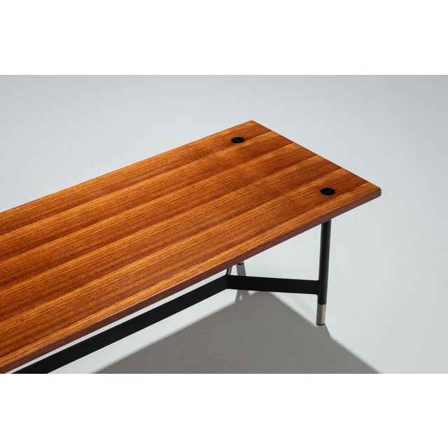 Wood Large Coffee Table or Bench attributed to Rossi di Albizzate, 1960s For Sale - Image 7 of 12