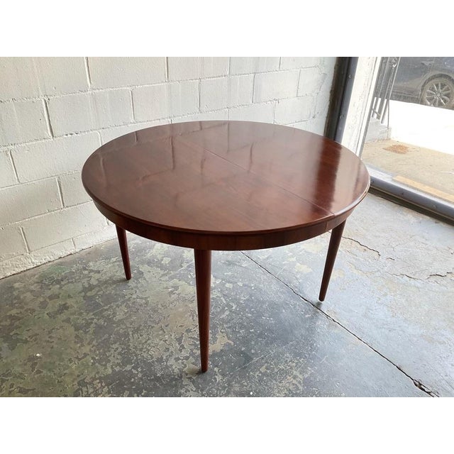 Wood 1960s Vintage Danish Bernhard Pedersen & Søn Dining Table With Leaf For Sale - Image 7 of 11