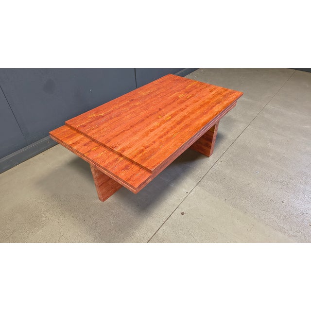 Red Red Travertine Coffee Table, 1970s For Sale - Image 8 of 13