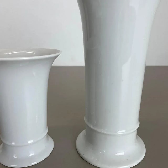 Op Art German White Porcelain Vases from AK Kaiser, 1970s, Set of 2 For Sale - Image 14 of 18