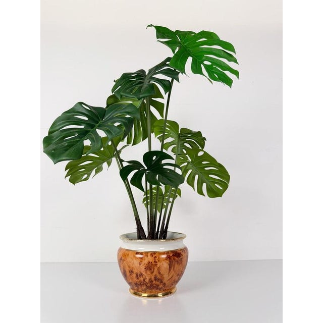 1970s Late Mid-Century Italian Cachepot in Castelli Ceramic with Burl Decoration, 1970s For Sale - Image 5 of 15