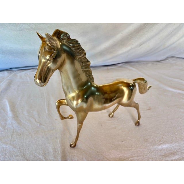 20th Century Brass Equestrian Horse Sculpture For Sale - Image 6 of 12
