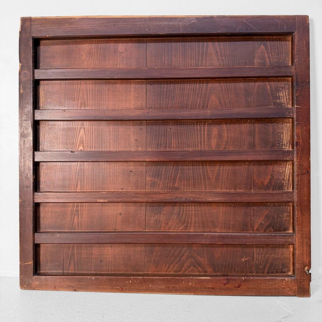 Japanese Wooden Door Panel, 1890s For Sale - Image 6 of 10