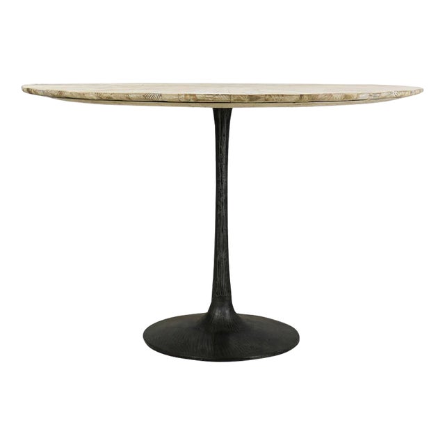 Matthew Izzo Starburst Wood Round Dining Table - Large For Sale