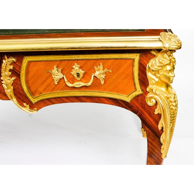 19th Century French Louis Revival Ormolu Bureau Plat Desk For Sale - Image 15 of 18