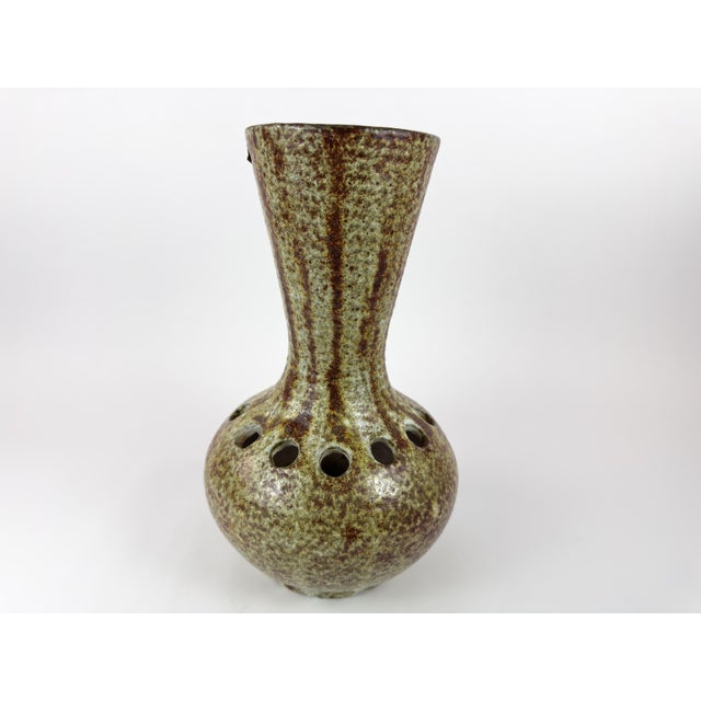 Large Accolay Ceramic Flower Frog Vase (Pique Fleurs), France, c.1960s For Sale - Image 6 of 12