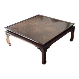 Late 20th Century Large Ming Dynasty Style Square Coffee Table