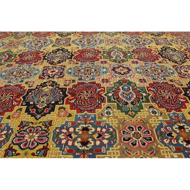 1960s Old Persian Tabriz Area Rug 9’9″ X 13’6″ For Sale - Image 11 of 13