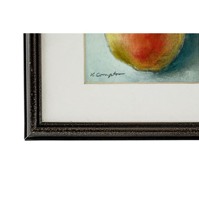 Original Mix Media Painting of a Pear by Artist K. Compton For Sale - Image 4 of 8