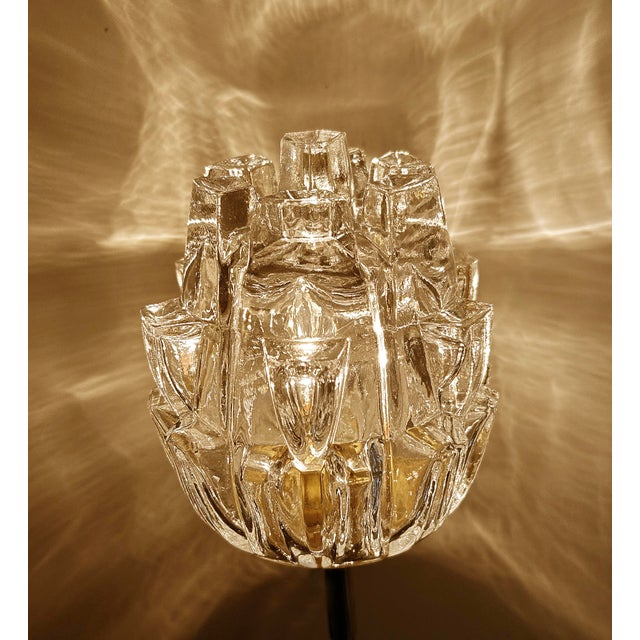 1960s Vintage Glass and Brass Sconces, 1970, Set of 2 For Sale - Image 5 of 18