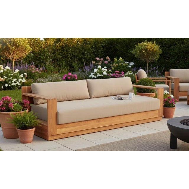 Imperial Grove Outdoor Solid Teak Wood- 84" For Sale - Image 13 of 15