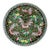 Vintage Chinoiserie Large 14" Butterflies Floral Round Platter Centerpiece Ceramic Dish For Sale