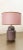 Ceramic Light with Purple Lampshade For Sale - Image 5 of 12