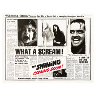 "The Shining" Original Vintage British Quad Movie Poster, 1980 For Sale