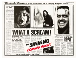 "The Shining" Original Vintage British Quad Movie Poster, 1980
