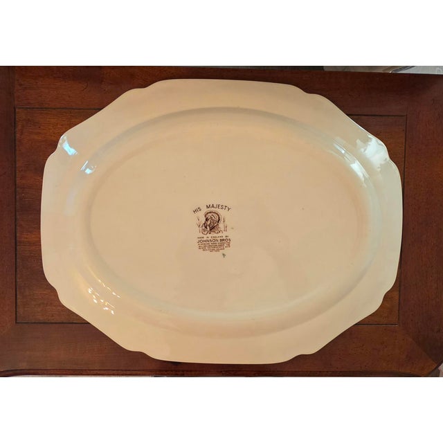 Vintage Johnson Brothers His Majesty Large Turkey Platter For Sale In Los Angeles - Image 6 of 8