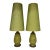 Pair of 1960s Vintage Ceramic Lamps by Plasto Mfg.Co With Original Shades For Sale