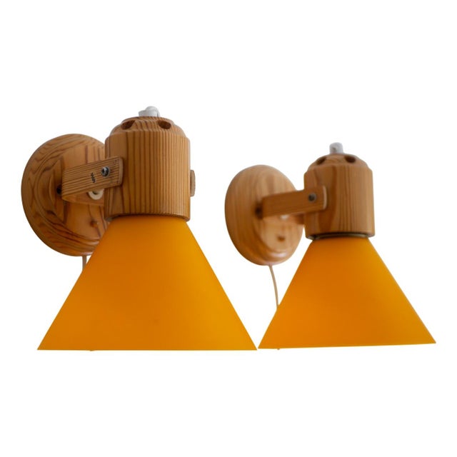 Pine Wall Sconces from Solbacken, 1975, Set of 2 For Sale - Image 9 of 9