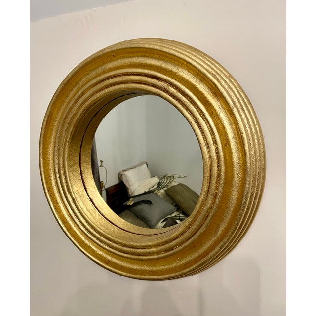 1980s Round Deep Gilt Mirror For Sale - Image 5 of 12