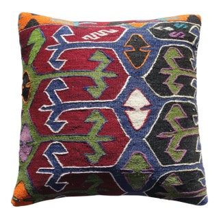 Pillow Cover Made from Vintage Kilim Rug For Sale