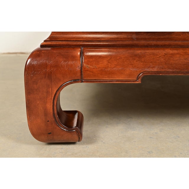 Henredon Hollywood Regency Chinoiserie Mahogany Coffee Table or Cocktail Table, Circa 1970s For Sale In South Bend - Image 6 of 9