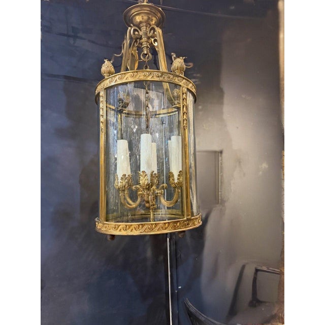 Edward F. Caldwell & Co. 1900 Caldwell Bronze Lantern Neoclassical Design For Sale - Image 4 of 6