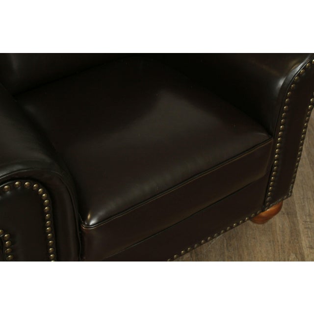 Natuzzi Dark Brown Leather Club Chair Chairish