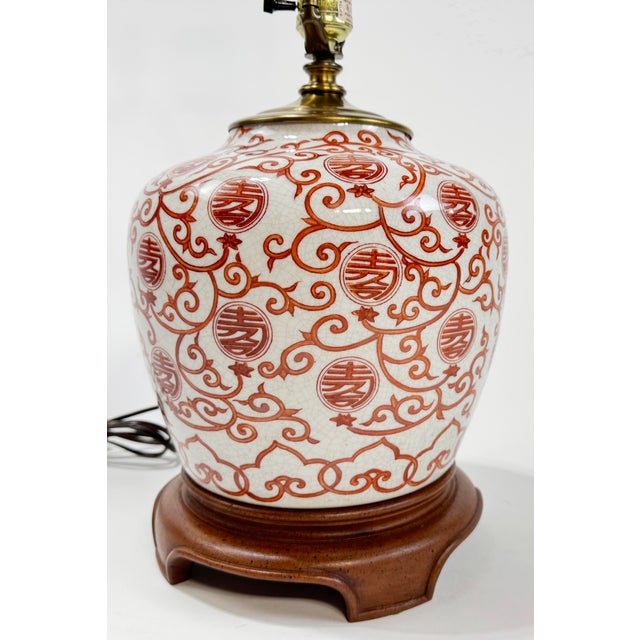 Vintage Heyward House Porcelain Asian Motif Lamp For Sale In Kansas City - Image 6 of 7