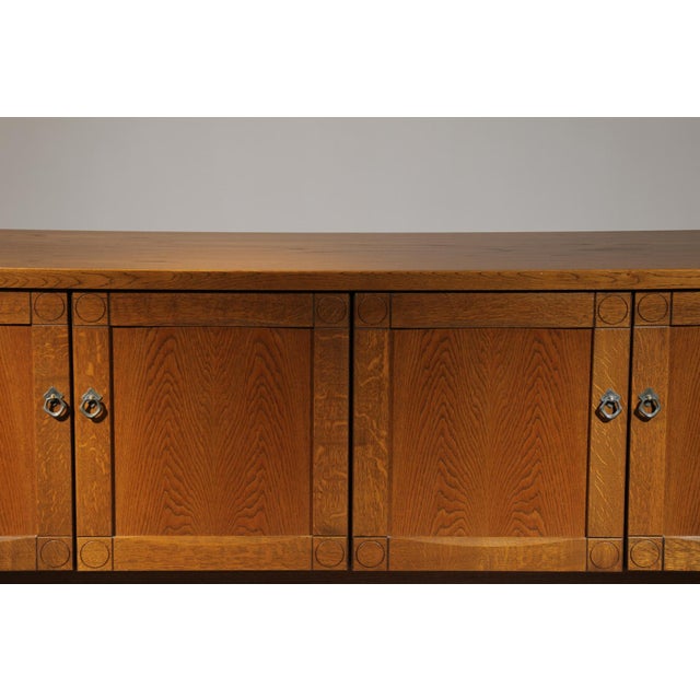 Brutalist Oak Sideboard, Belgium, 1970s For Sale - Image 14 of 18