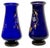 Rare Stunning Antique Victorian Hand Decorated 22k Gold Enameld Cobalt Blue Art Glass Vases by Val Saint Lambert - Mid 19th Century For Sale In Boston - Image 6 of 18